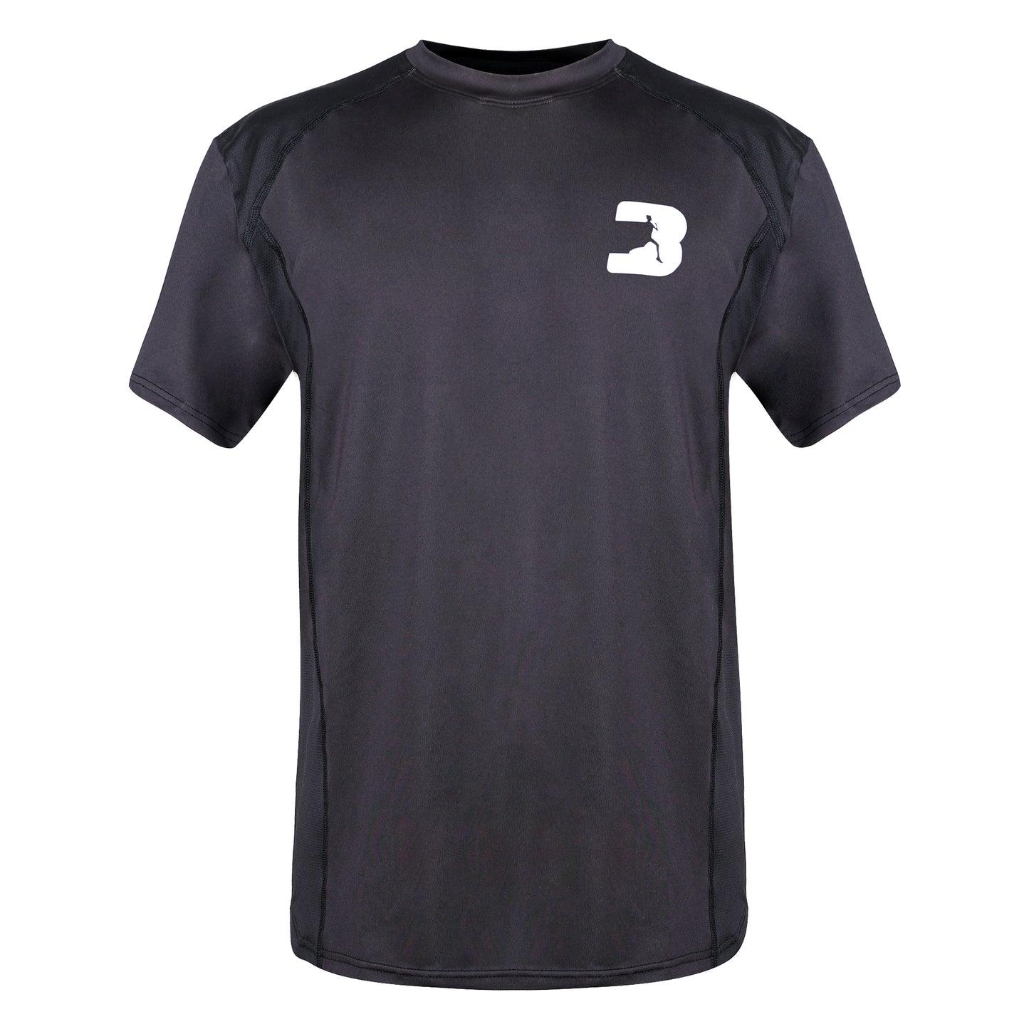 Plain Black Side Panel rashguard