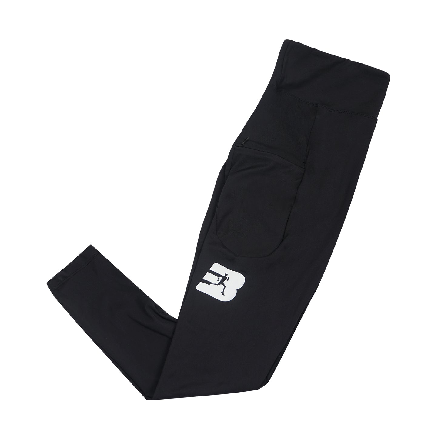 Black Invisible Zipped Pocket Leggings (women)