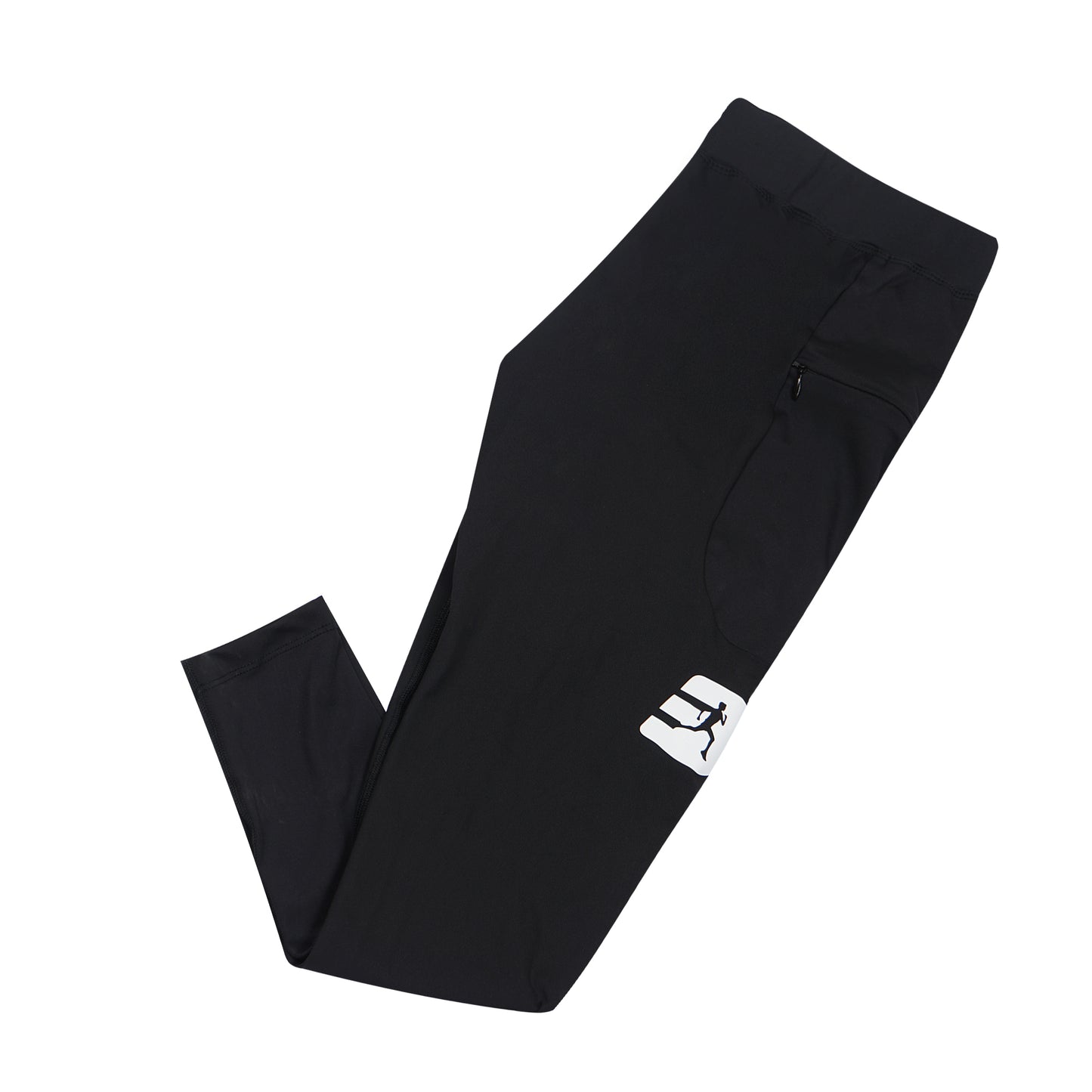 Black Invisible Zipped Pocket Leggings (men)