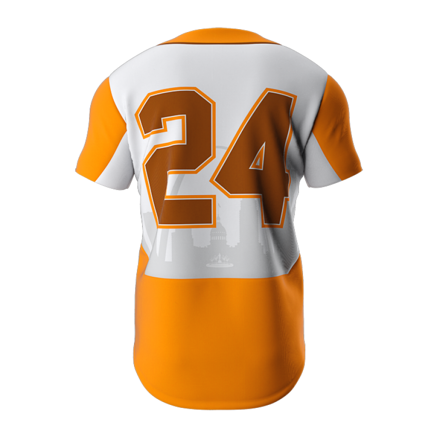 Full Button Short Sleeve Basketball Jersey