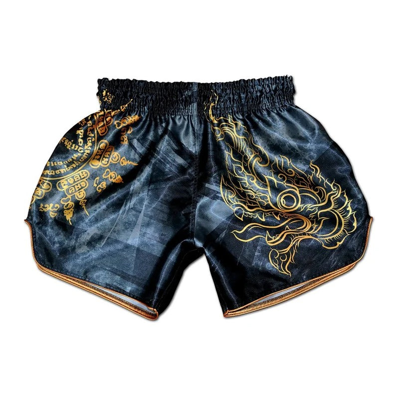 Gold Tone Sublimation Muay Thai Short