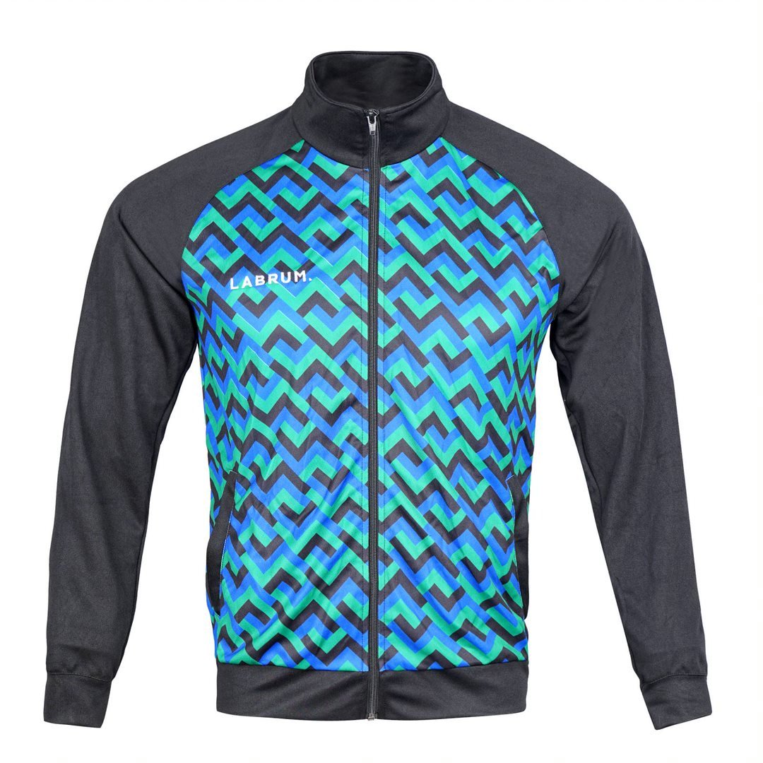 Black Warmup Suit – customizable sports tracksuit for clubs and teams