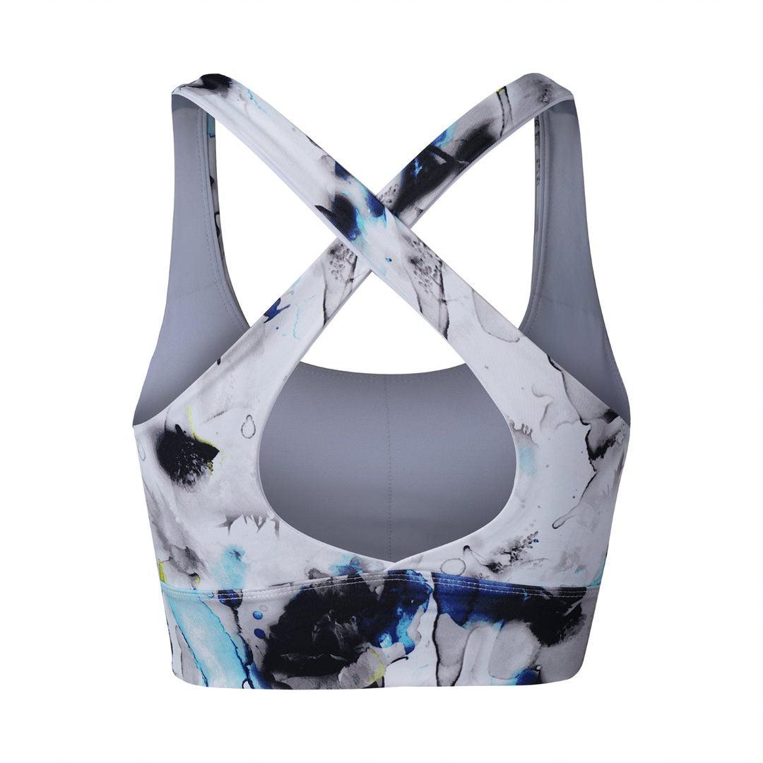 Cross Stripe Sublimation Gym Bra
