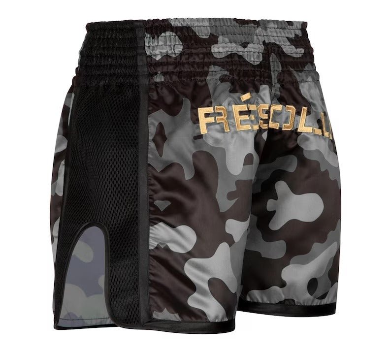 Grey Camo Sublimation Muay Thai Short - LIONEL SPORTS