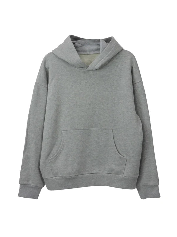 Custom heather grey fleece hoodie – heavyweight winter streetwear hoodie