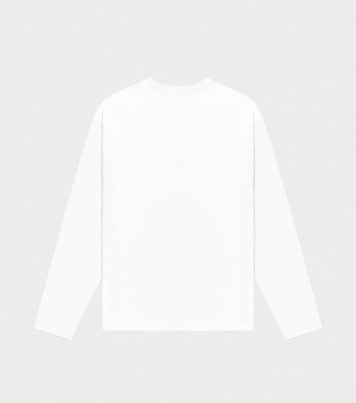 White Organic Cotton Open Cuff Long sleeve T-Shirt