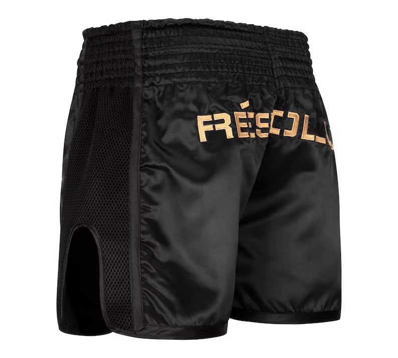 Muay Thai Shorts In Shine Black - LIONEL SPORTS