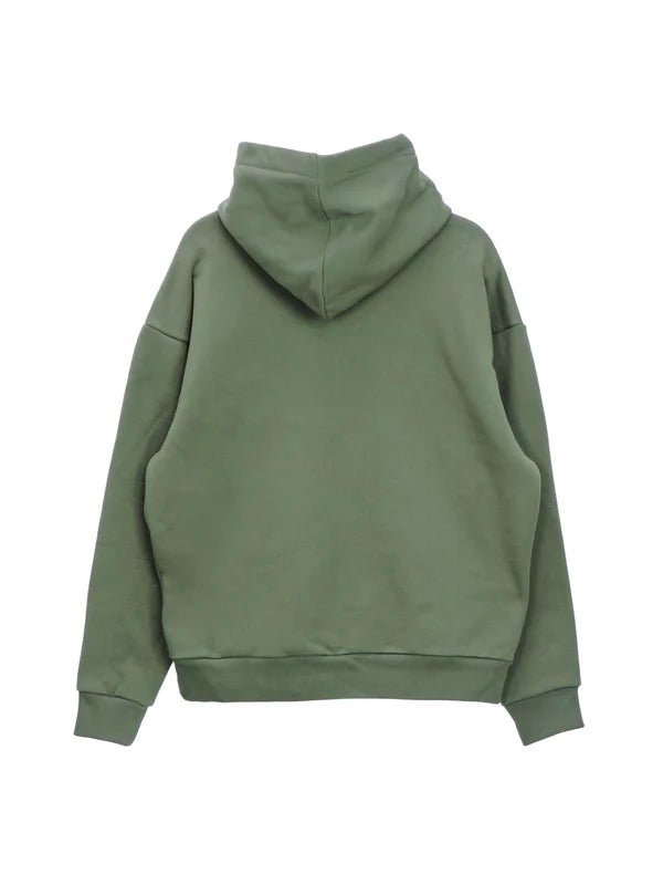 Olive Green Heavy Fleece Drop Shoulder Hoodie - LIONEL SPORTS