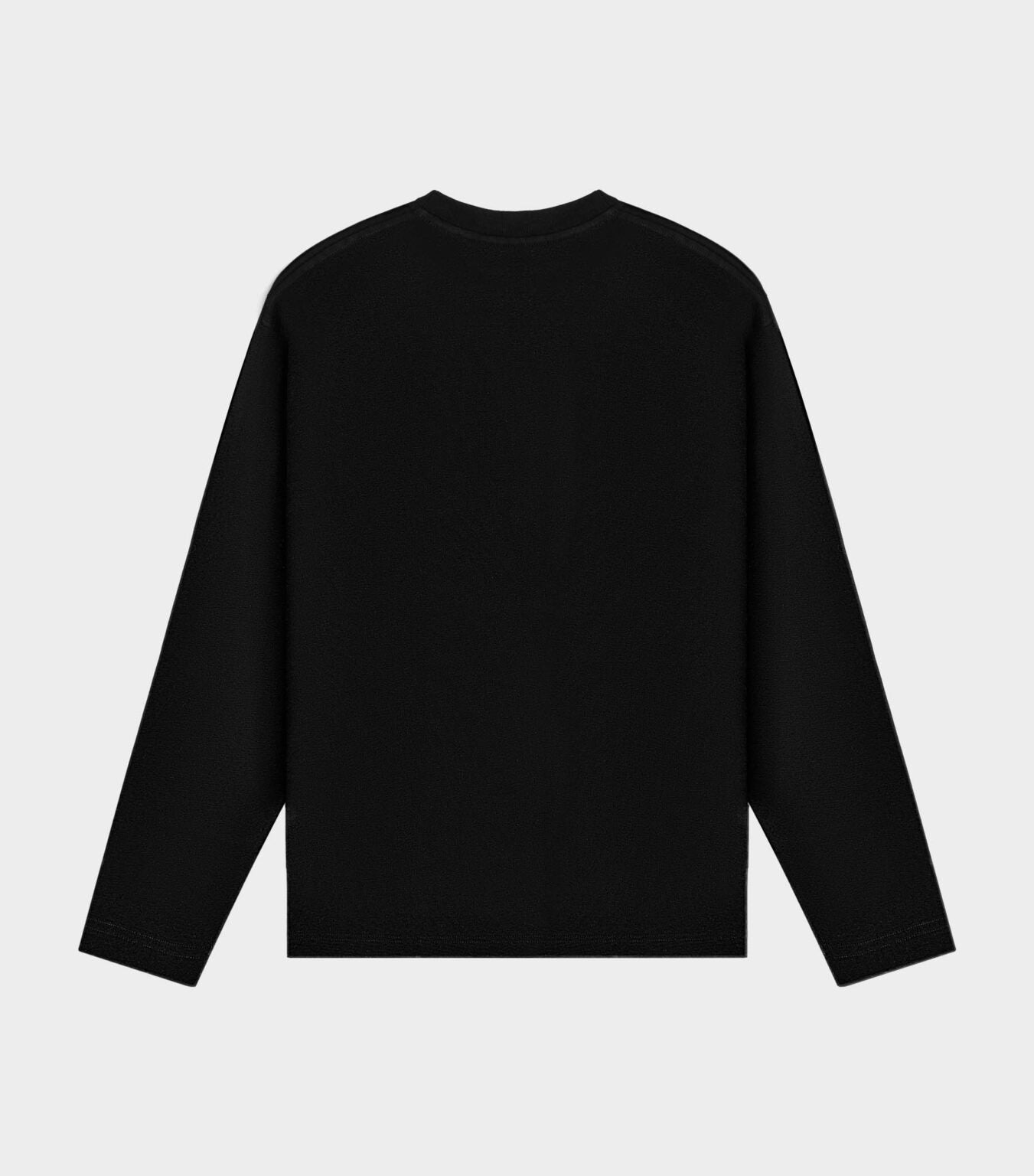 Black Organic Cotton Open Cuff Long sleeve T-Shirt