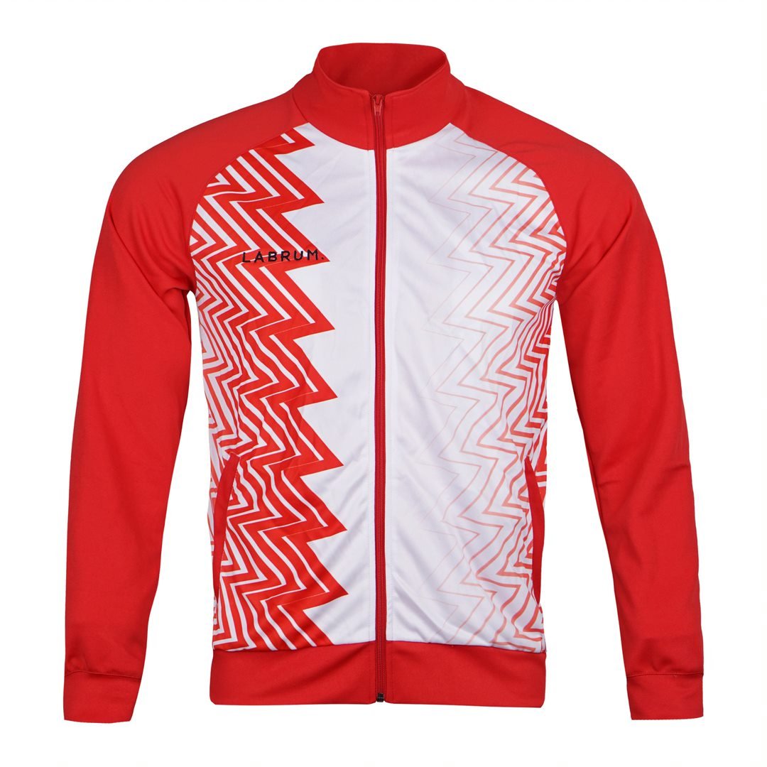 Red Warmup Suit – custom tracksuit for teams, sports clubs, and athletes