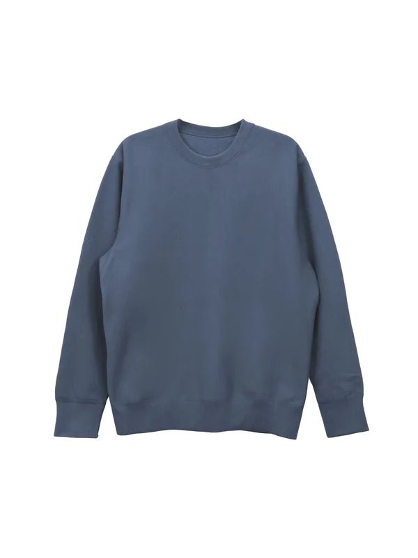 Custom sailor blue heavyweight sweatshirt – winter streetwear with bold color