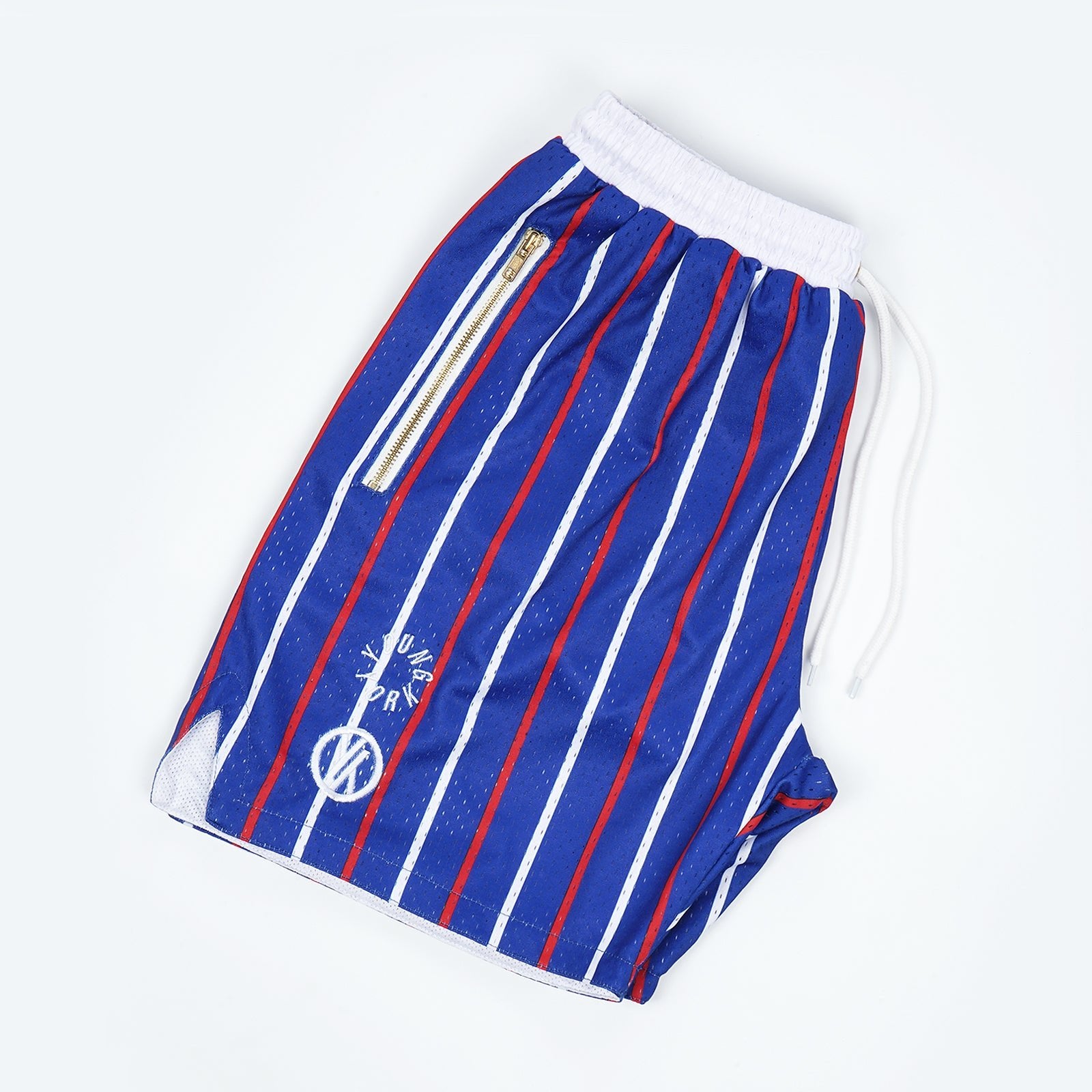 Blue custom athletic shorts – streetwear-ready and branding-friendly shorts