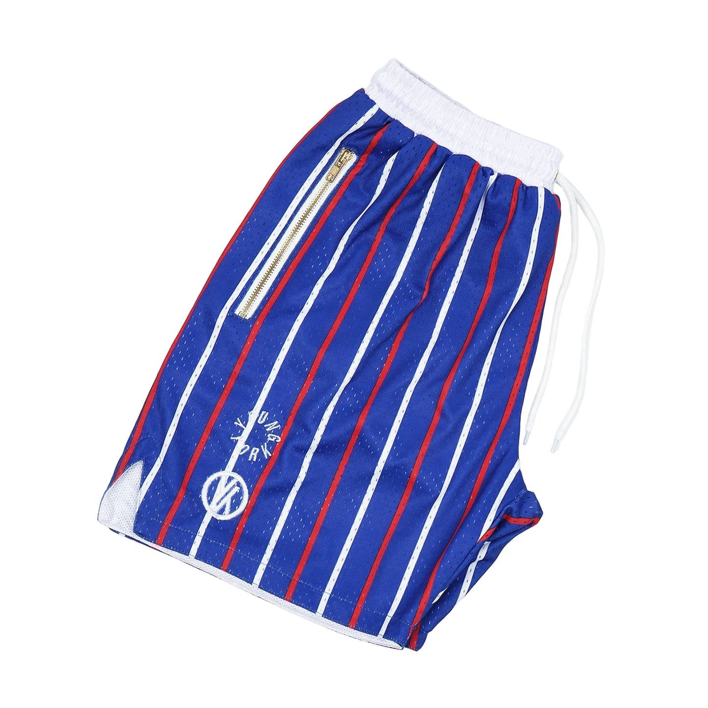 Blue custom athletic shorts – streetwear-ready and branding-friendly shorts