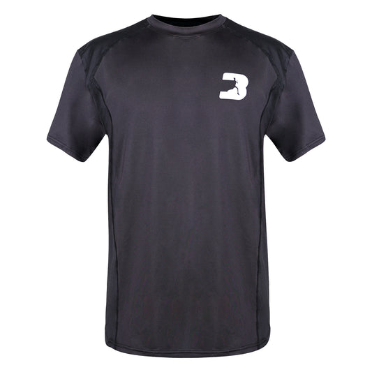 Plain Black Side Panel rashguard