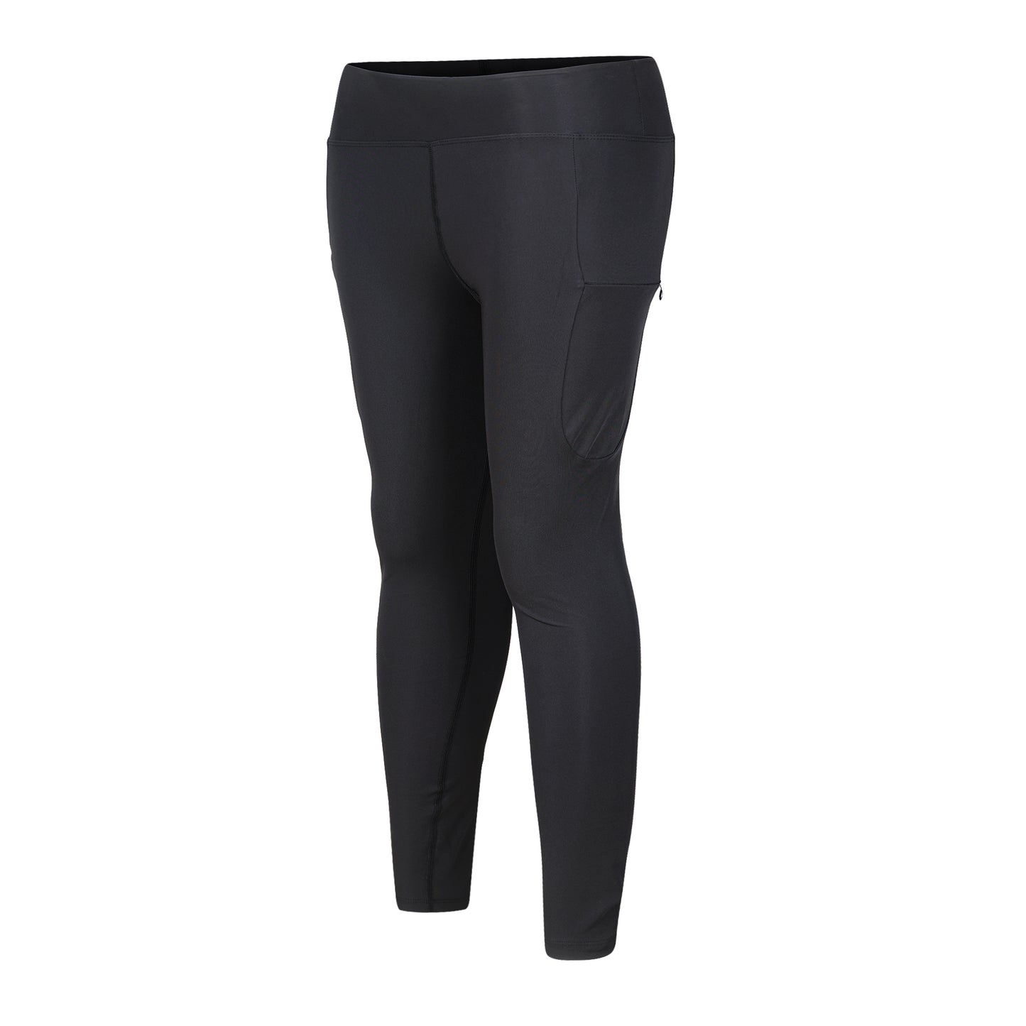 Black Invisible Zipped Pocket Leggings (women)