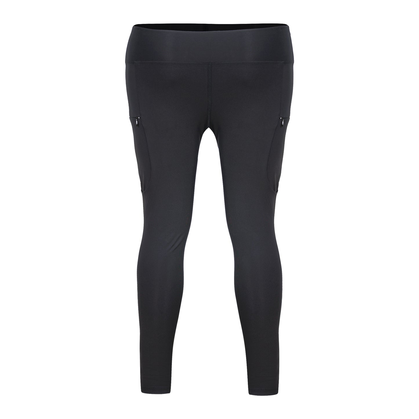 Black Invisible Zipped Pocket Leggings (women)