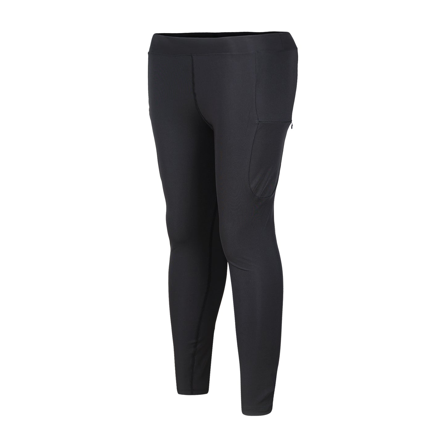 Black Invisible Zipped Pocket Leggings (men)