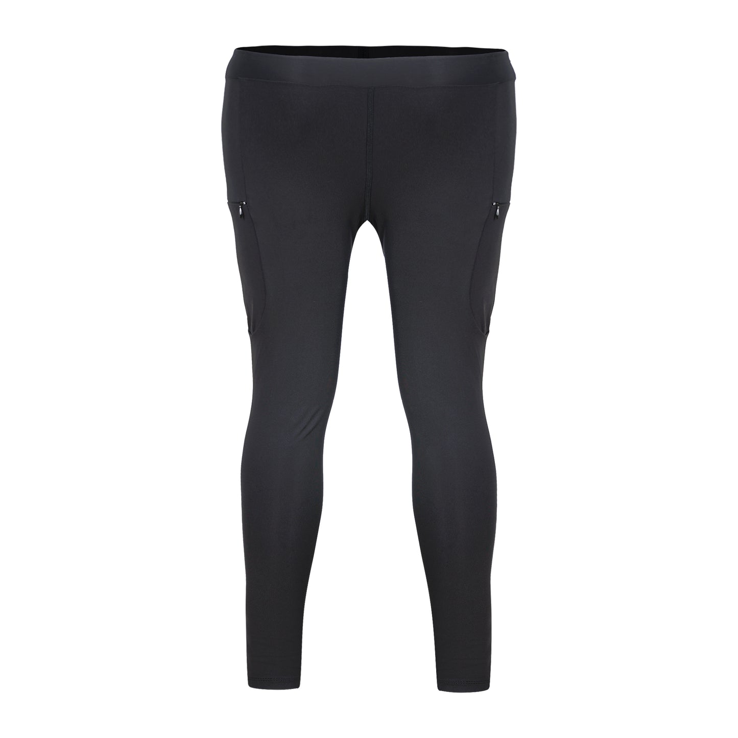 Black Invisible Zipped Pocket Leggings (men)