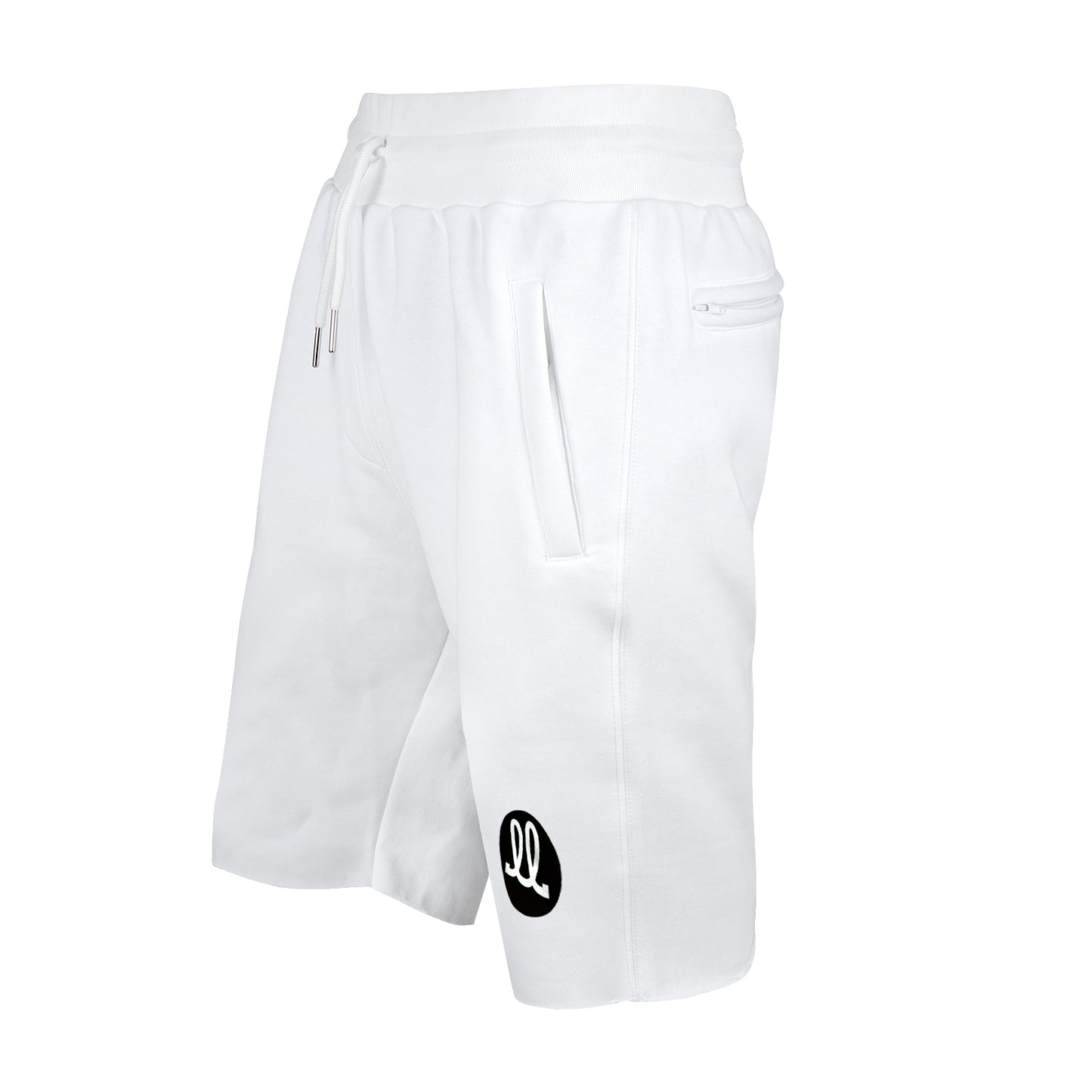 White Fleece Sweatshorts