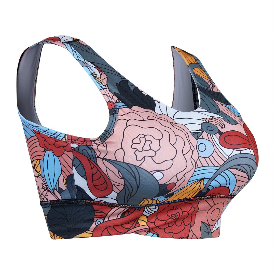 Floral Sublimation Bra