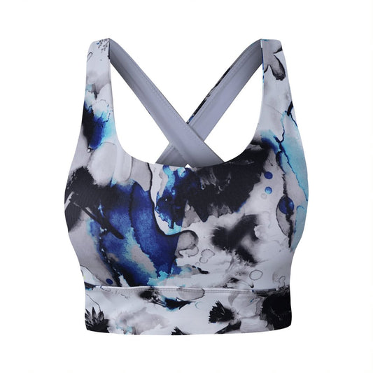 Cross Stripe Sublimation Gym Bra