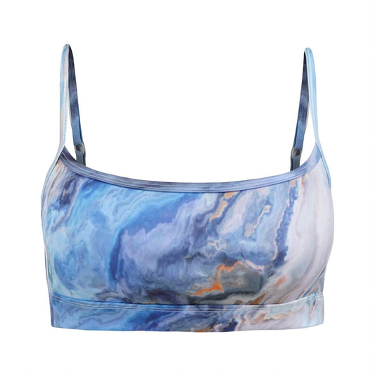 Adjustable Stripes Sublimation Gym Bra