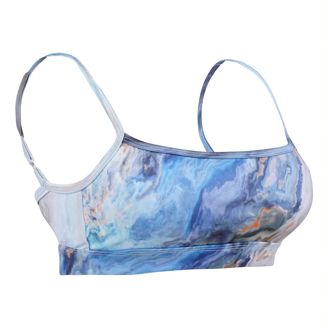 Adjustable Stripes Sublimation Gym Bra