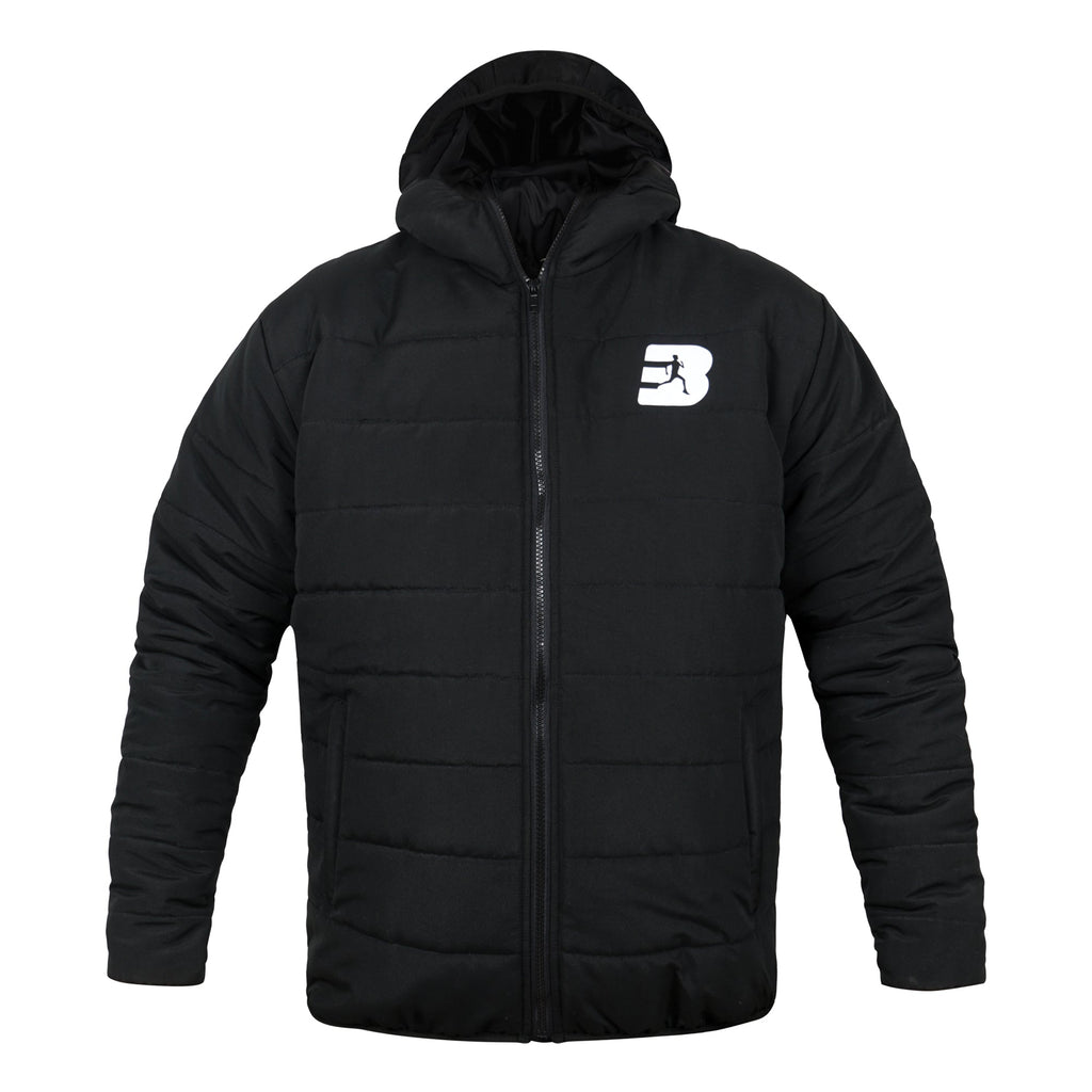 Custom insulated hooded puffer jacket – winter sportswear and branded streetwear coat