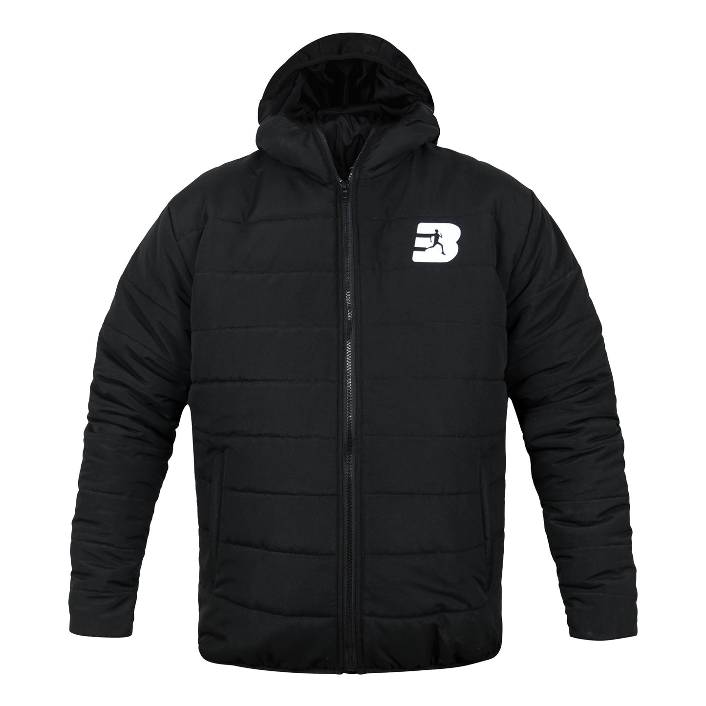 Custom insulated hooded puffer jacket – winter sportswear and branded streetwear coat