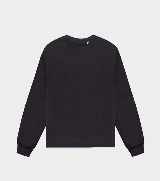 Black Organic Cotton Long Sleeve T-Shirt