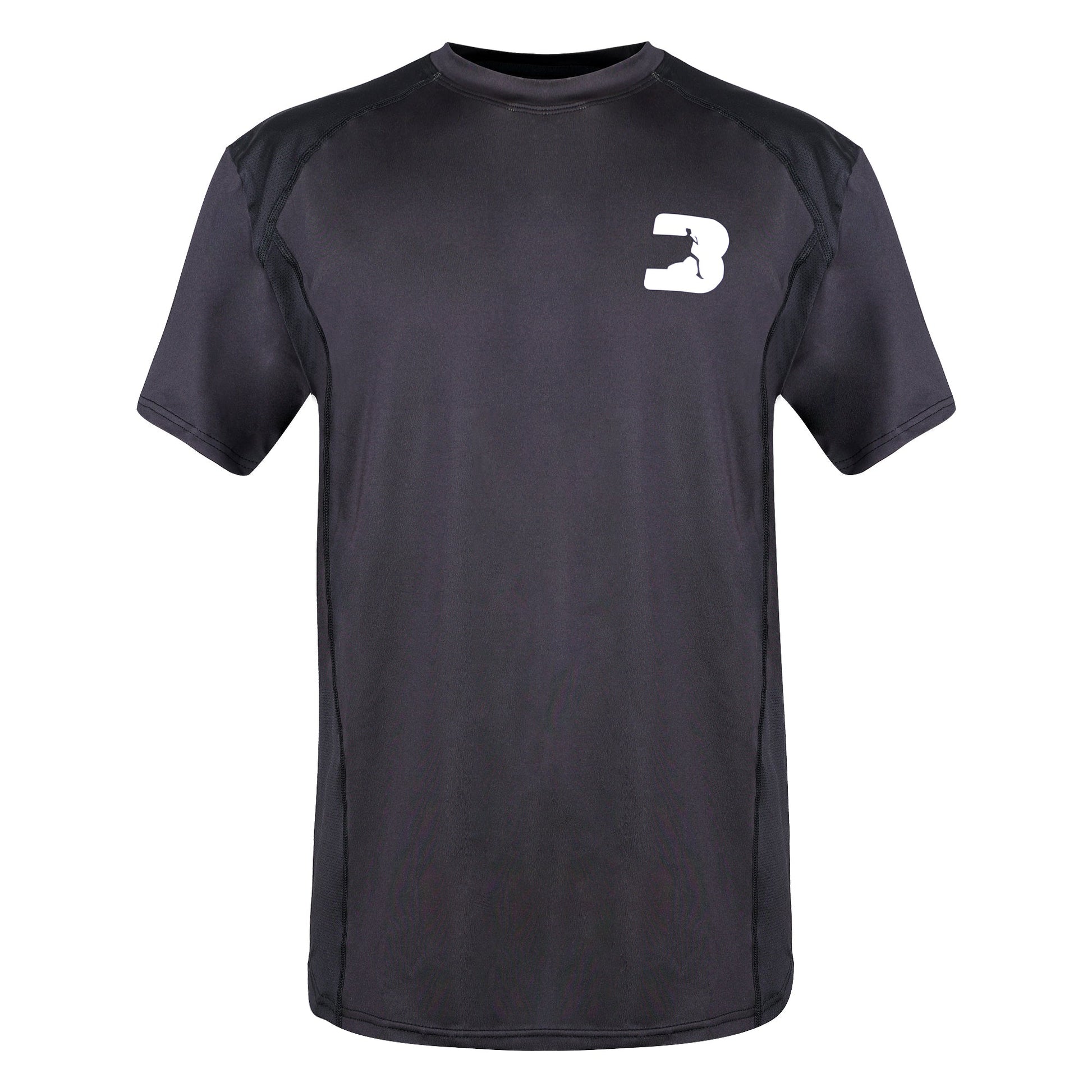 Plain Black Side Panel rashguard - LIONEL SPORTS
