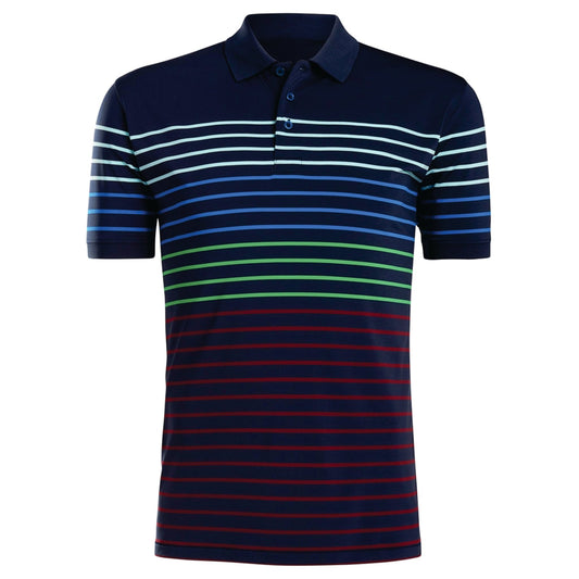 Striped Golf Shirt - LIONEL SPORTS