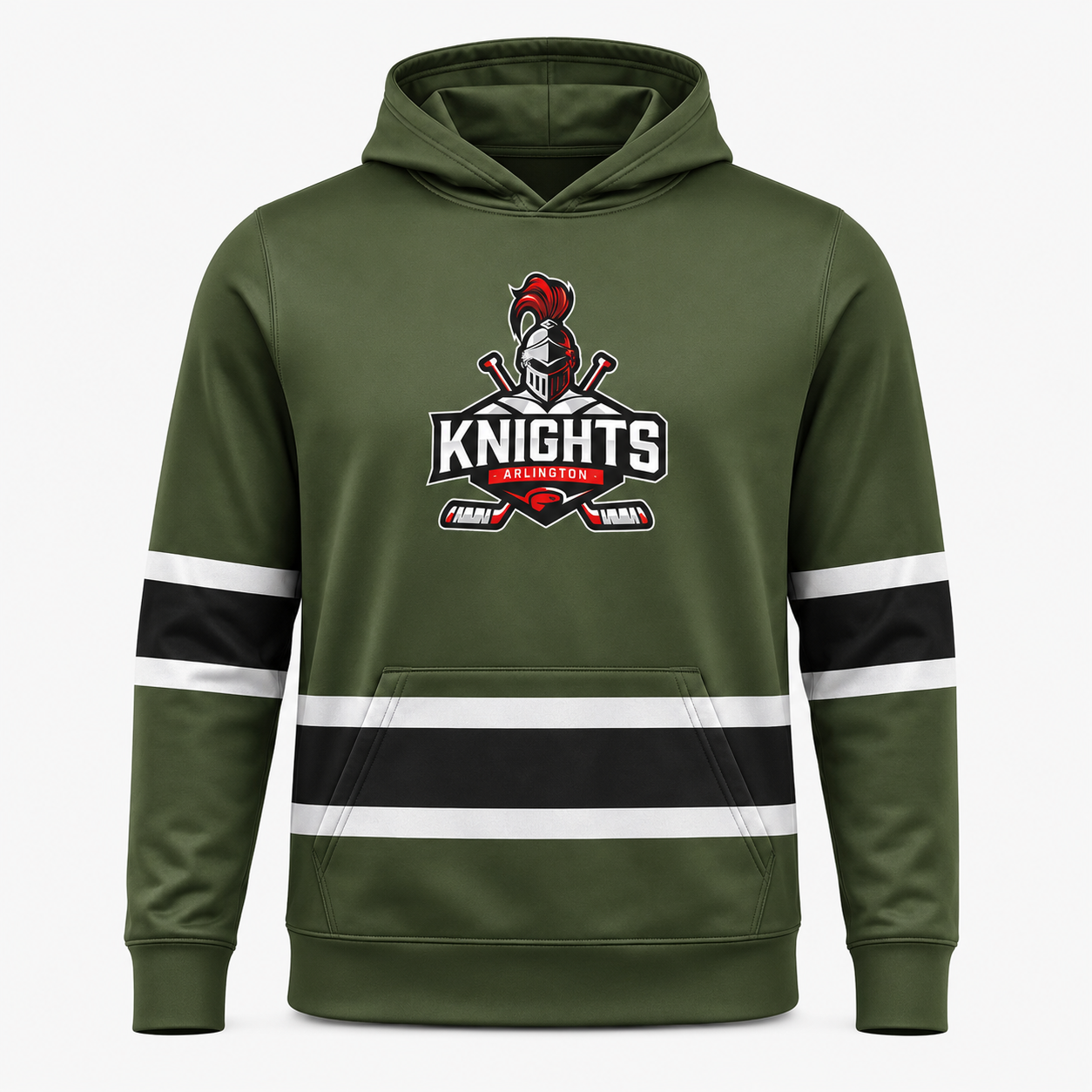 Olive Green Knights Team Hoodie