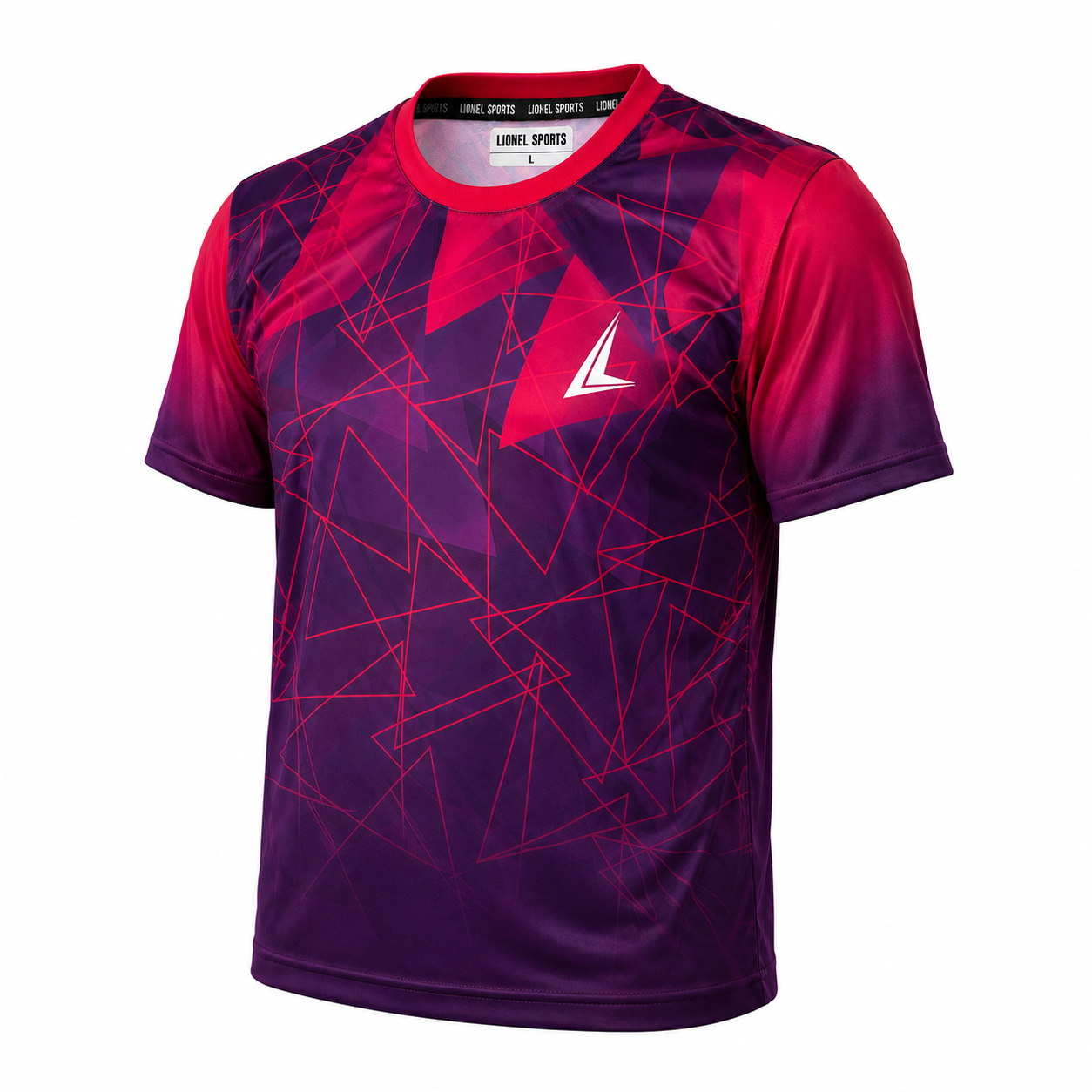 Purple & Red Geometric Team Jersey - Image 3