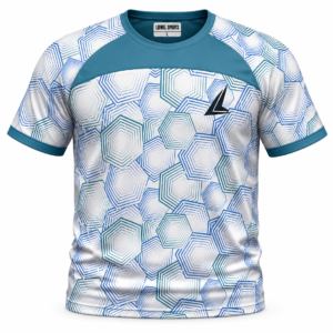 White & Teal Hexagon Performance Training Jersey