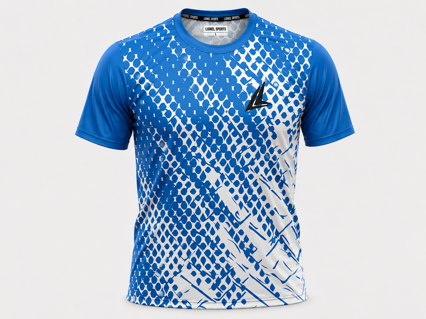 Blue & White Abstract Performance Training Shirt