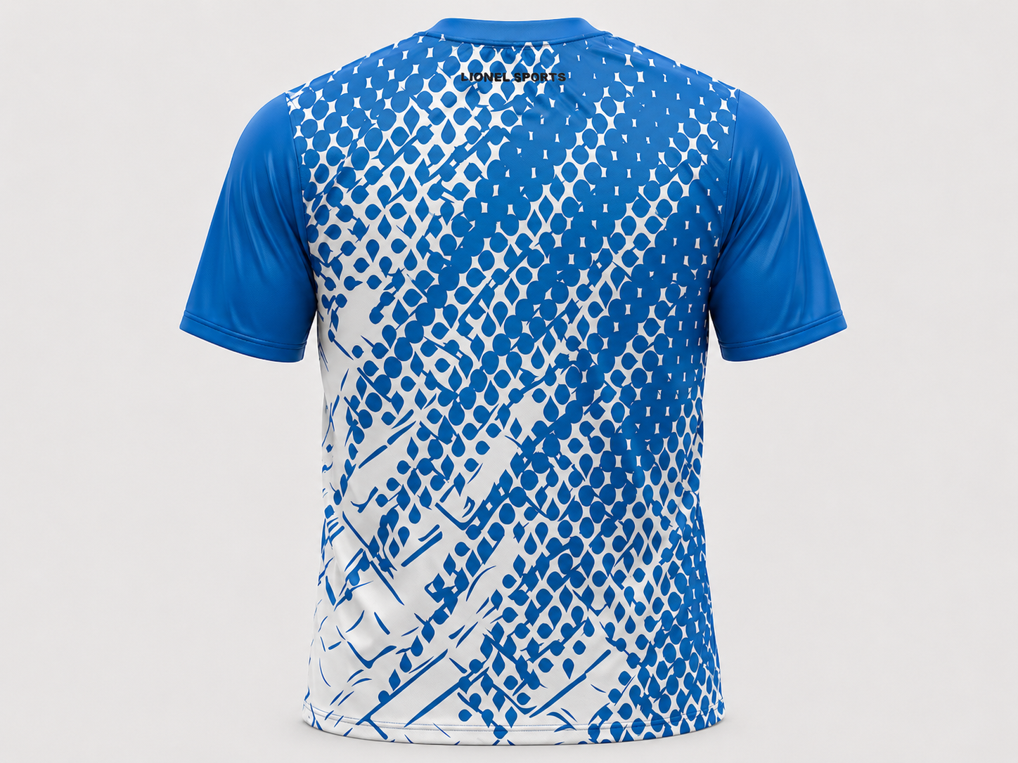 Blue & White Abstract Performance Training Shirt - Image 2