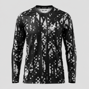 Black & White Abstract Long Sleeve Training Shirt