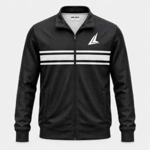 Black & White Full-Zip Performance Training Jacket