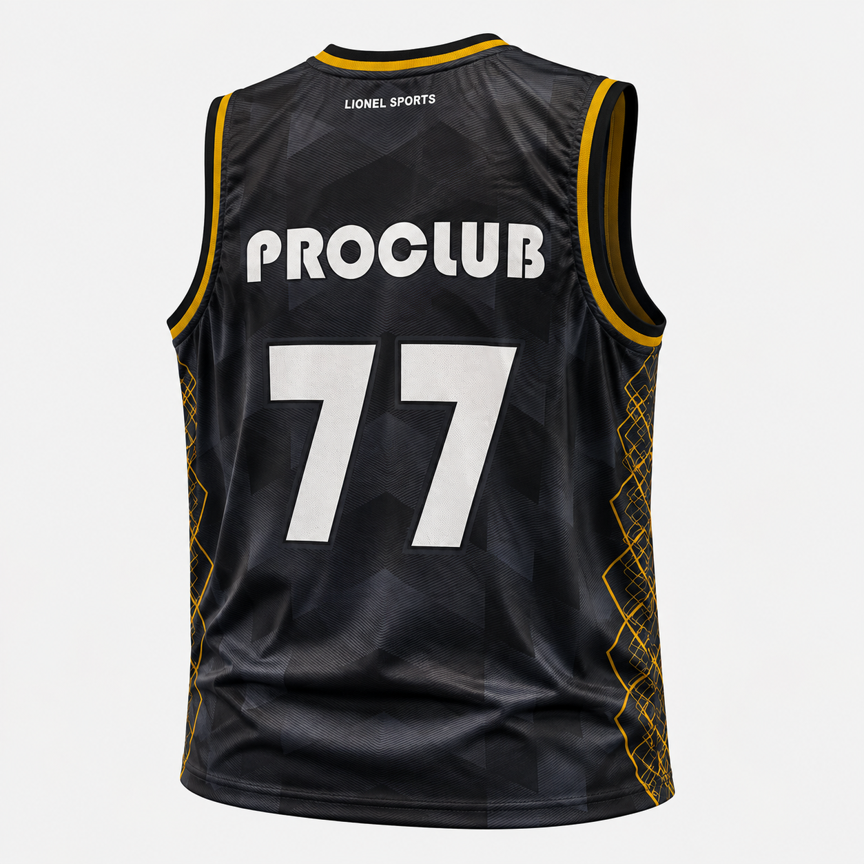 Black & Gold Geometric Basketball Team Jersey - Image 3