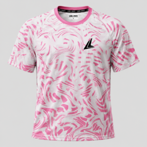 Pink & White Abstract Performance Training Shirt