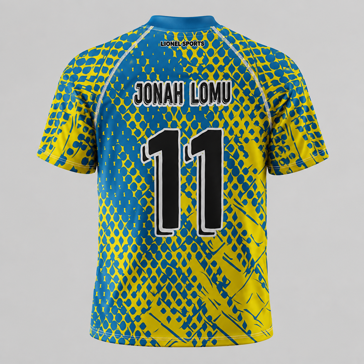Yellow & Blue Abstract Performance Training Shirt - Image 3