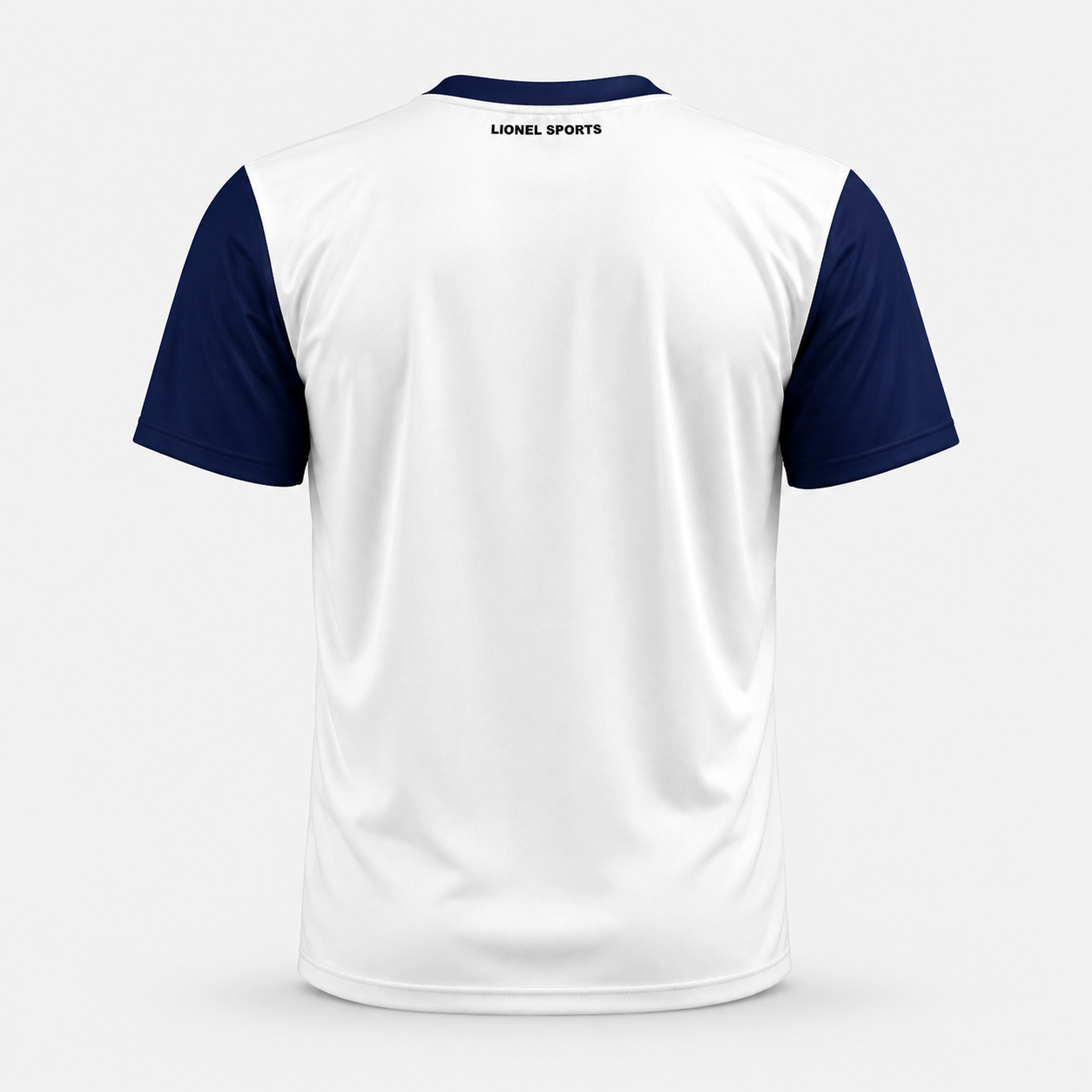 White & Navy Geometric Performance Training Shirt - Image 3