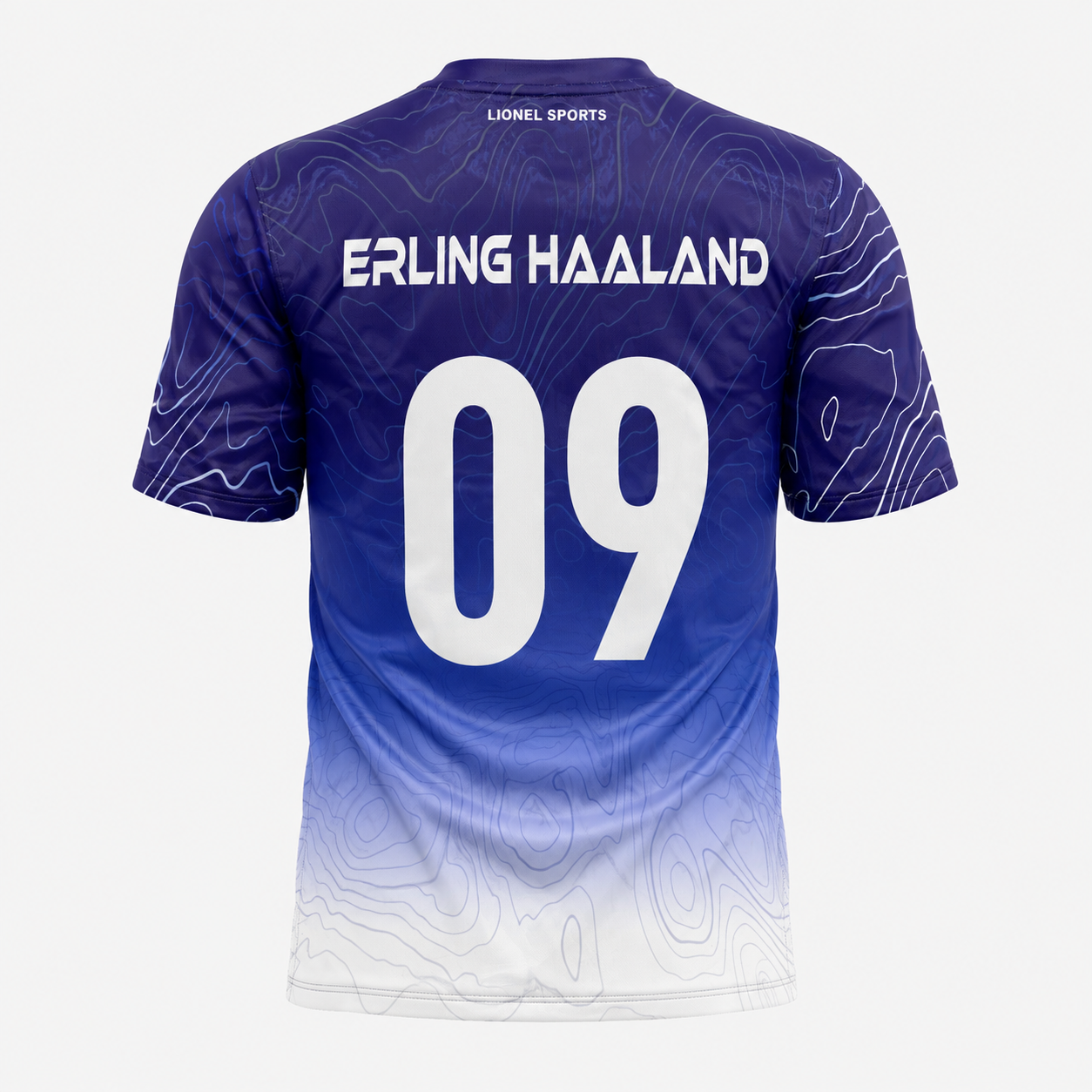Blue Topographic Performance Training Shirt - Image 3