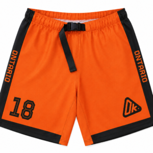 Orange and Black Custom Hockey Shorts